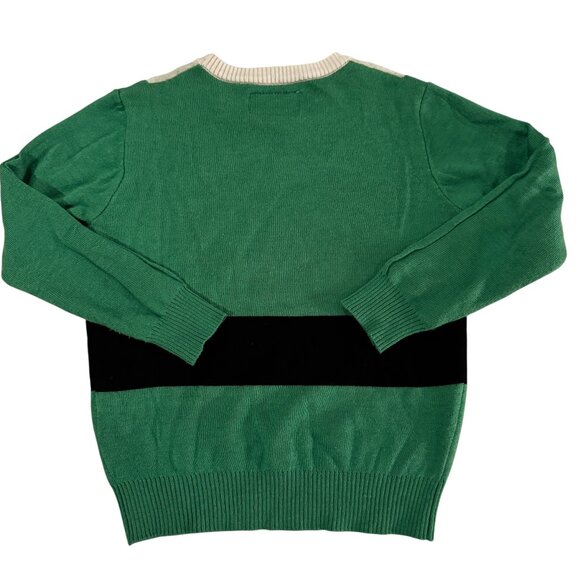 Tipsy Elves Green Elf Christmas Sweater Youth Small Holiday Knit - Picture 2 of 6